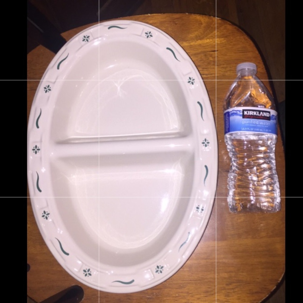longaberger divided serving dish